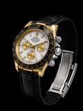 Luxury Gold & Black Chronograph Men’s Watch