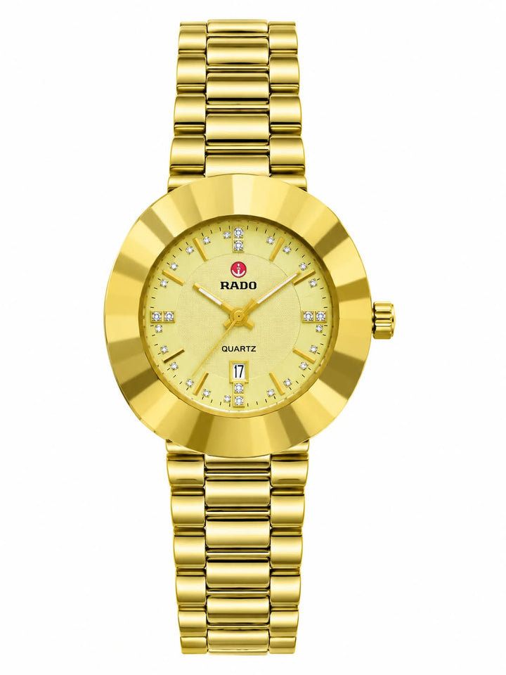 Rado Inspired Quartz Watch | Elegant Stylish Dial Design With Premium Finish - Black