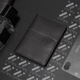 Premium Textured Leather Card Holder Wallet – Sleek Minimalist Design