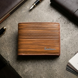 Fuerdanni Luxury Classic Bifold Wallet – Elegant Textured Synthetic Leather Wallet for Men - Brown