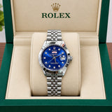 Rolex Stylish Dial Watch Classic Analog Wristwatch For Men - Blue