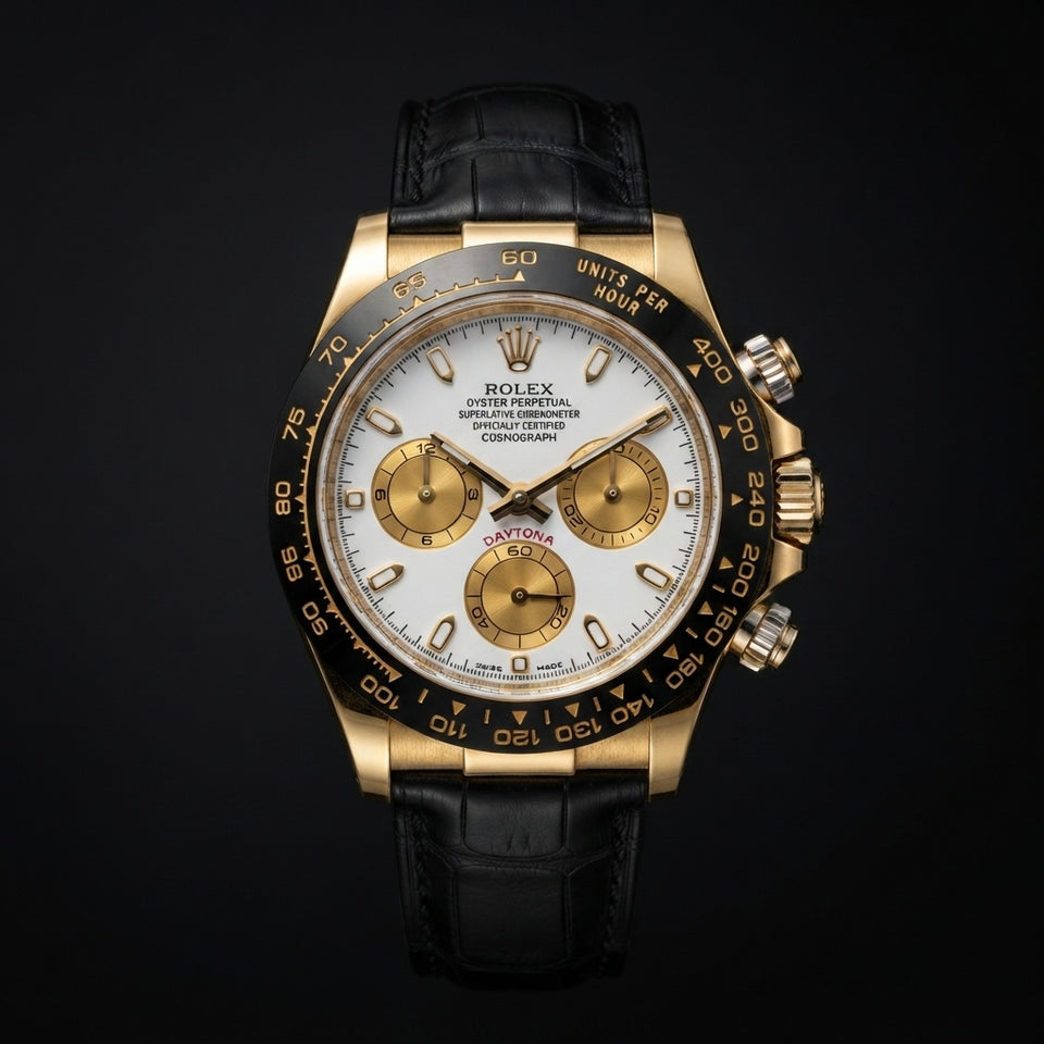Luxury Gold & Black Chronograph Men’s Watch