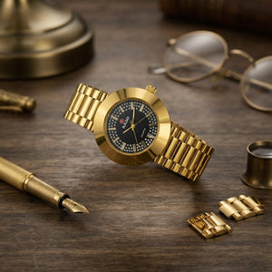 Rado Inspired Quartz Watch | Elegant Stylish Dial Design With Premium Finish - Black