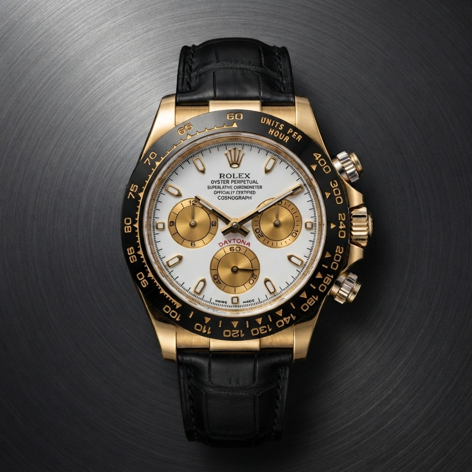 Luxury Gold & Black Chronograph Men’s Watch
