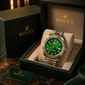 Rolex Oyster Perpetual Datejust - Luxury Watch Designed For Time Display And Daily Timekeeping Routine - Green Dial