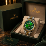 Rolex Oyster Perpetual Datejust - Luxury Watch Designed For Time Display And Daily Timekeeping Routine - Green Dial