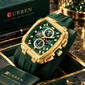 CURREN 8488 Men's Luxury Square Watch