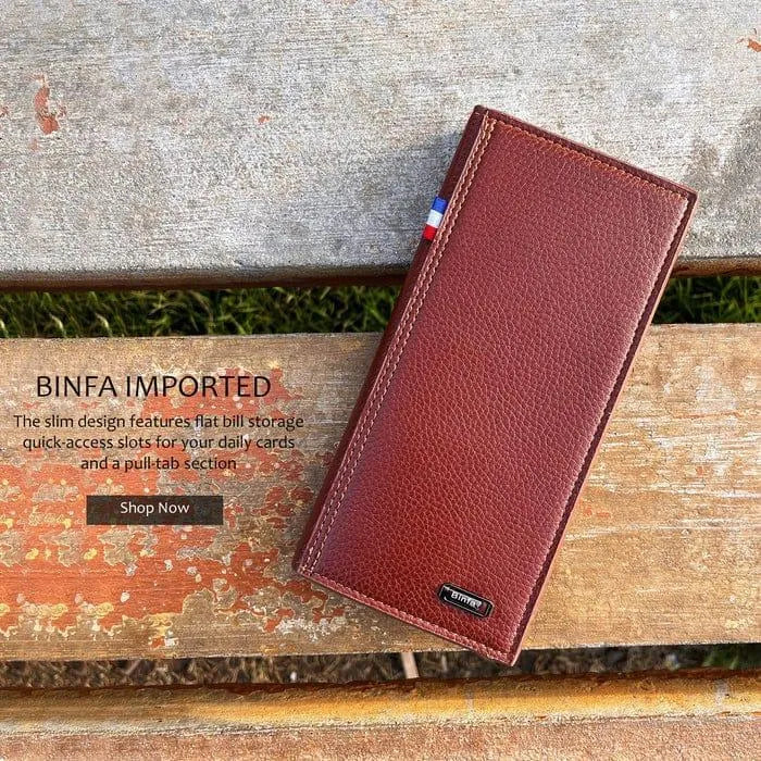 Men's Premium Leather Wallet Multicolor Long Design