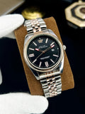 Luxury Silver Men’s Watch – Classic White & Black Dial
