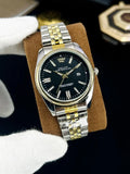 Luxury Silver Men’s Watch – Classic White & Black Dial