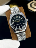 Luxury Silver Men’s Watch – Classic White & Black Dial