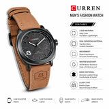 CURREN Men's Fashion Watch | Brown Leather Strap