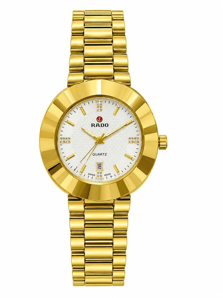 Rado Inspired Quartz Watch | Elegant Stylish Dial Design With Premium Finish - Black