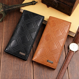 LB-519 Executive Style Trifold Long Wallet for Men & Women - Black