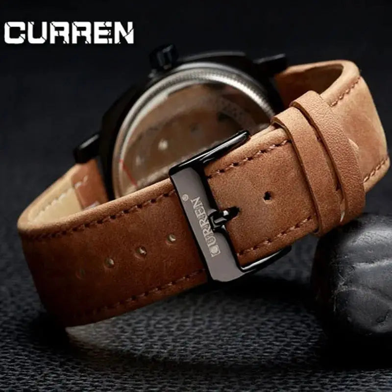 CURREN Men's Fashion Watch | Brown Leather Strap
