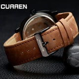 CURREN Men's Fashion Watch | Brown Leather Strap